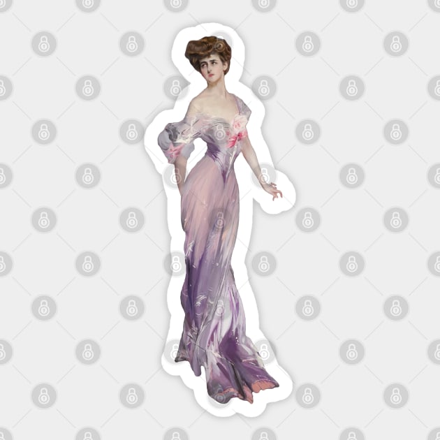 Gibson Girl Silhouette Sticker by chmdance